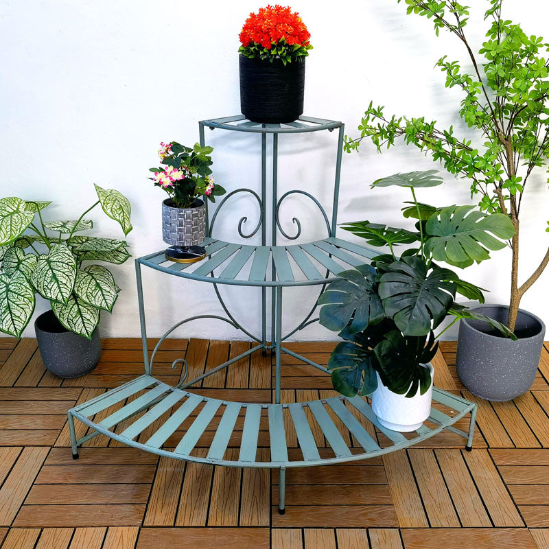 Flower Potted Holder Rack Plant Stand for Indoor Outdoor corner metal plant stand 3 tier flower pot display rack