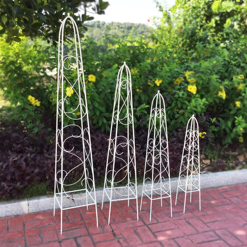 Metal Garden Trellis Leaves Plant Support Garden Plant Trellis Plant Cages Garden Obelisk