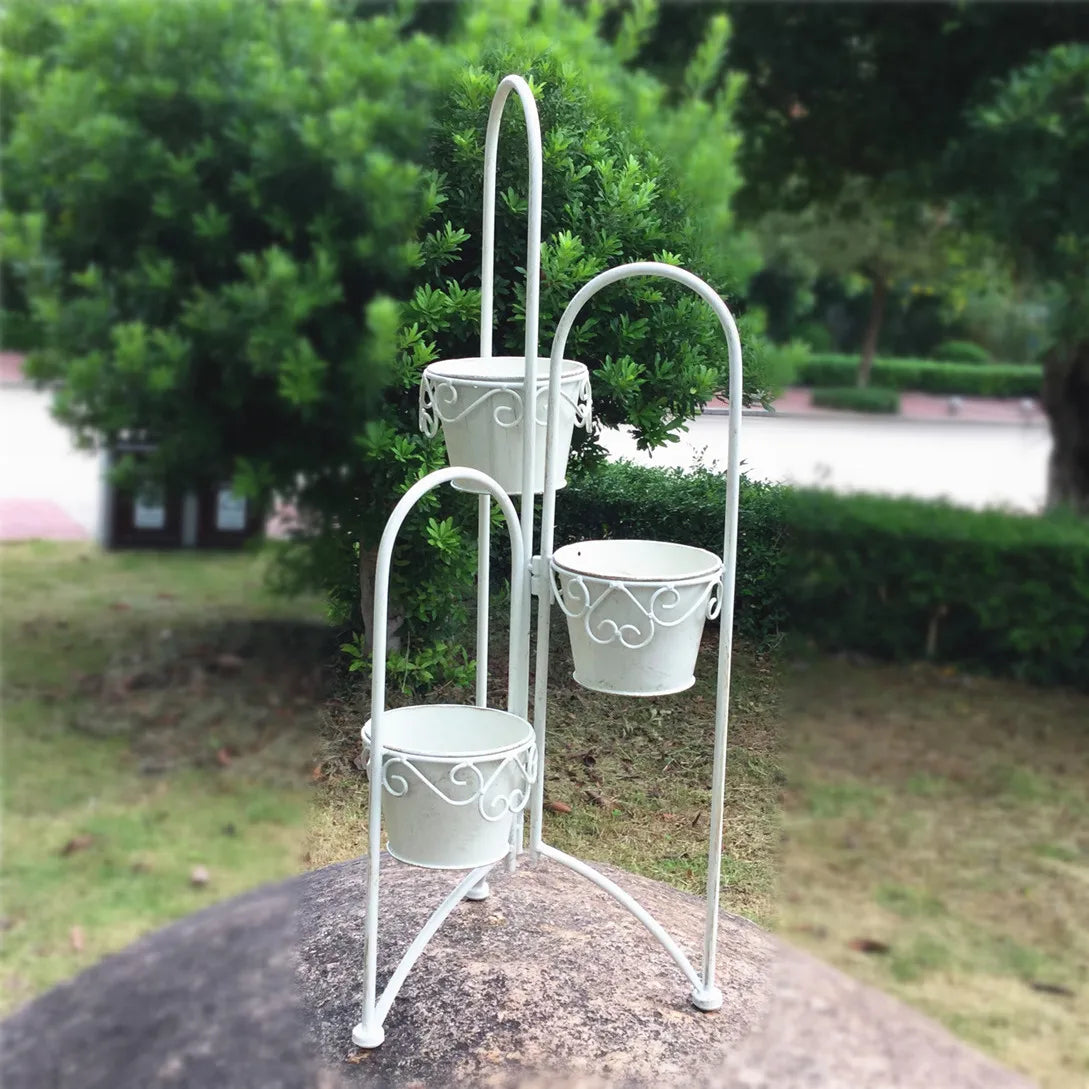 Factory Hot sale metal plant Stand Display Rack for Garden Patio Lawn Balcony display potted planter rack adjustable plant stand