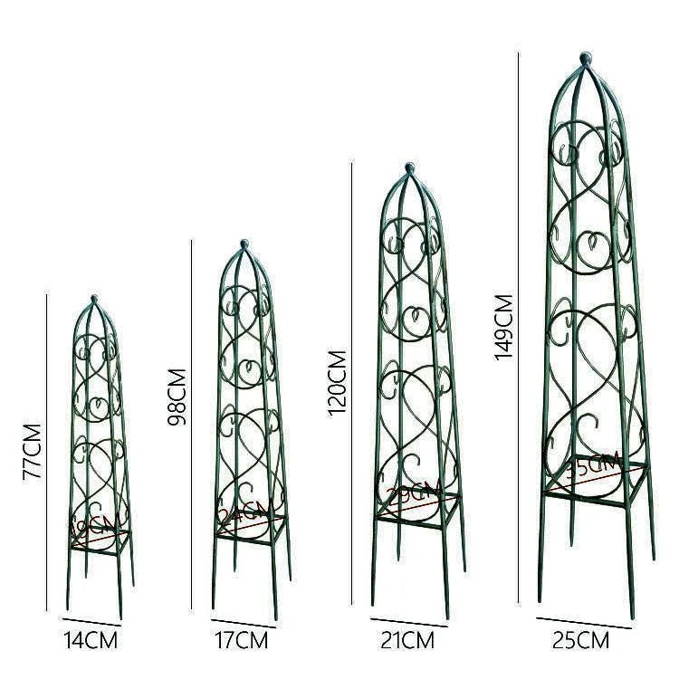 Metal Garden Trellis Leaves Plant Support Garden Plant Trellis Plant Cages Garden Obelisk