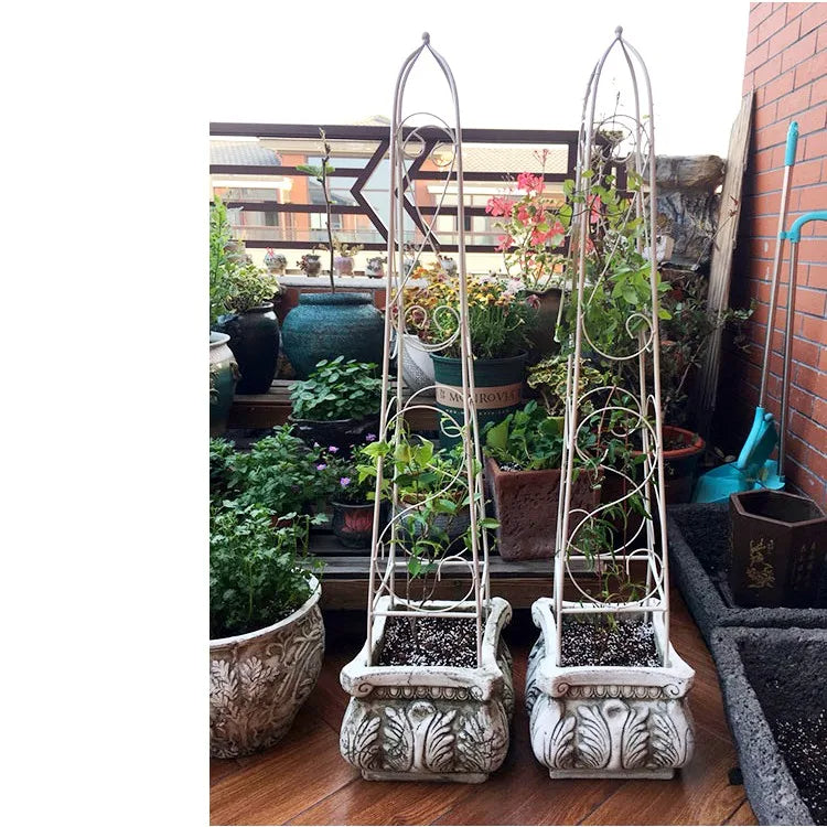 Metal Garden Trellis Leaves Plant Support Garden Plant Trellis Plant Cages Garden Obelisk