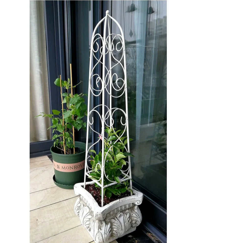 Metal Garden Trellis Leaves Plant Support Garden Plant Trellis Plant Cages Garden Obelisk