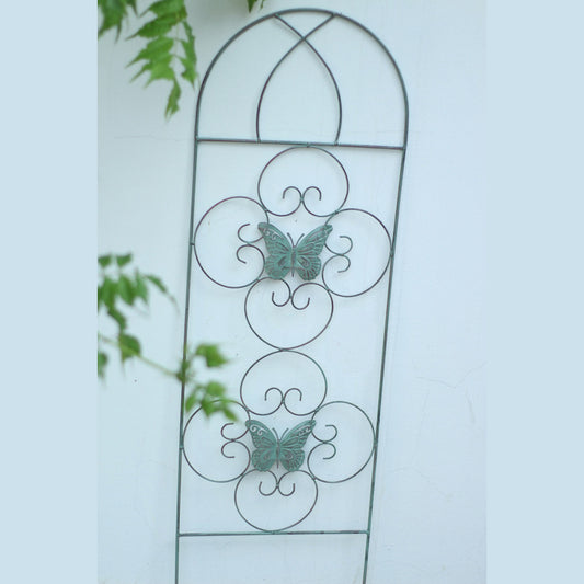 Butterfly style wrought iron plant climbing frame wrought iron flower rack floor-standing fence garden furniture outdoor