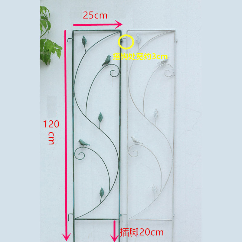 4pcs Combination square plane flower stand flower curtain butterfly bird screen fence clematis rose iron art old climbing rack