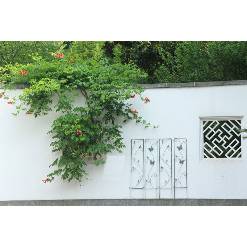 4pcs Combination square plane flower stand flower curtain butterfly bird screen fence clematis rose iron art old climbing rack