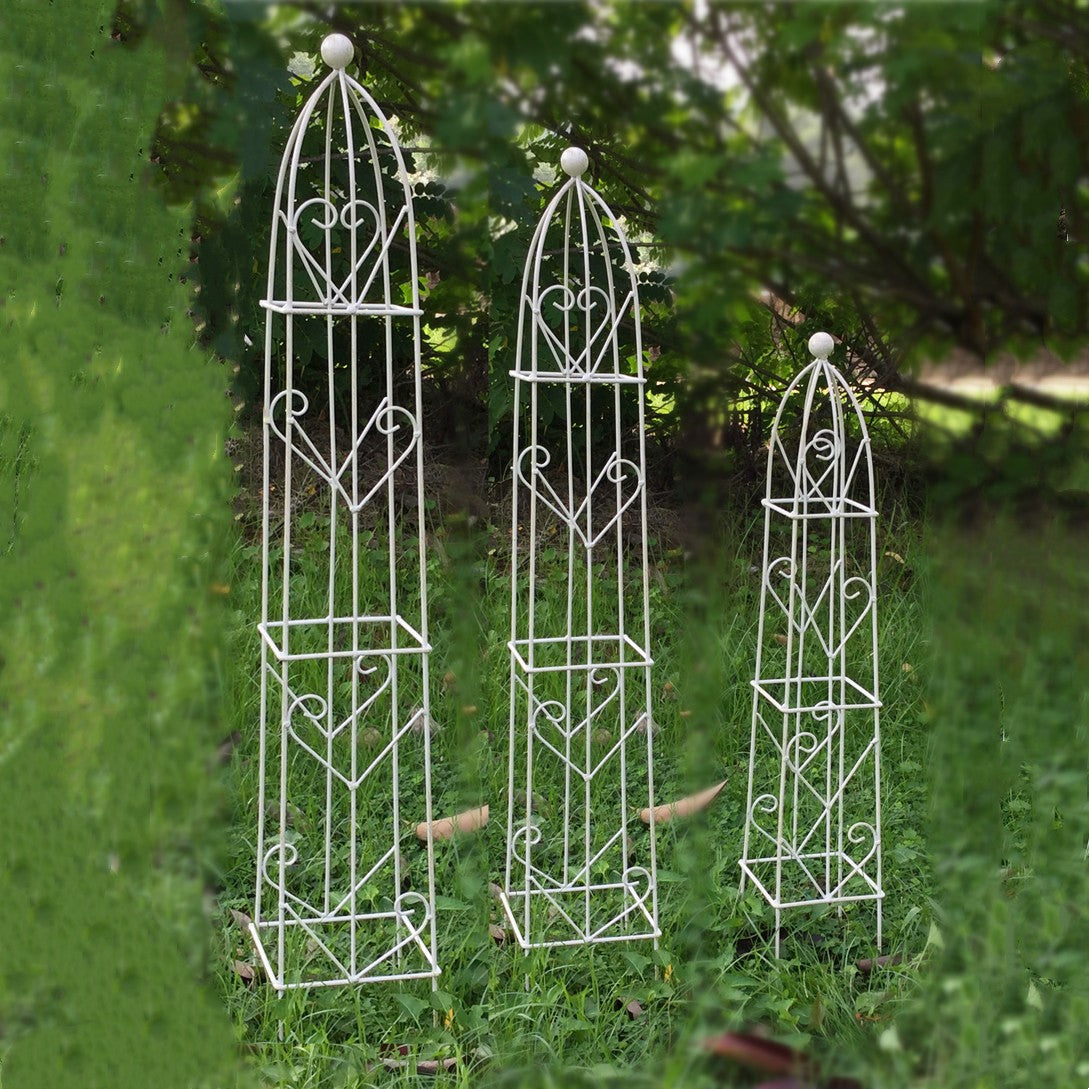 Metal Garden Trellis Leaves Plant Support Garden Plant Trellis Plant Cages Garden Obelisk