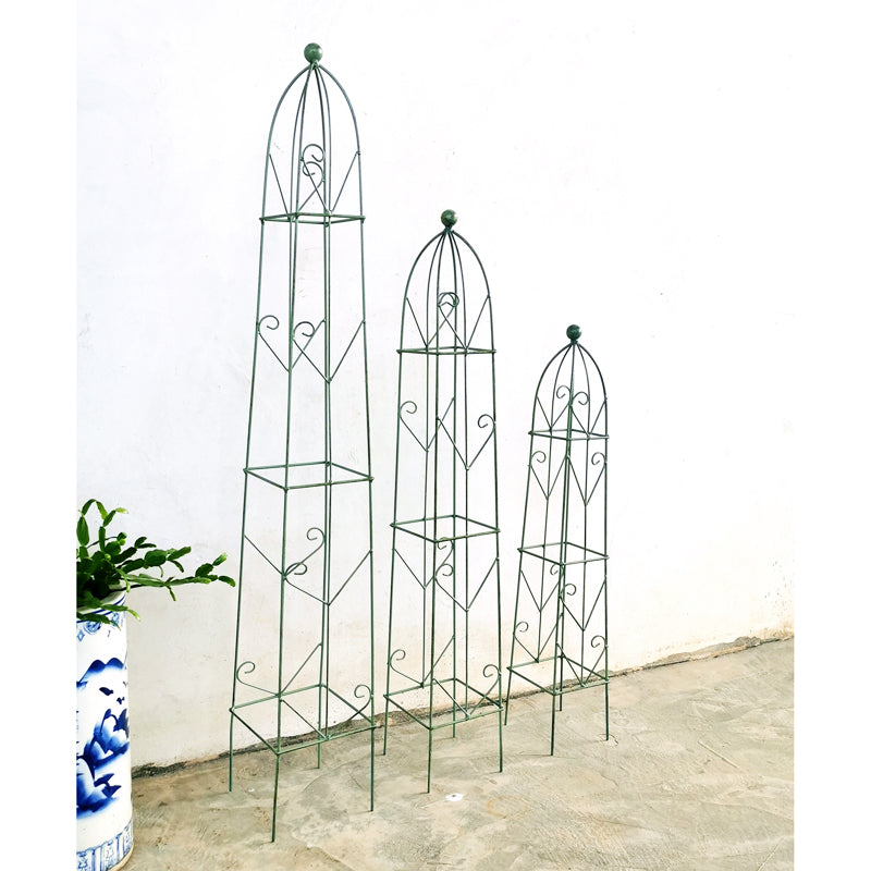 Metal Garden Trellis Leaves Plant Support Garden Plant Trellis Plant Cages Garden Obelisk