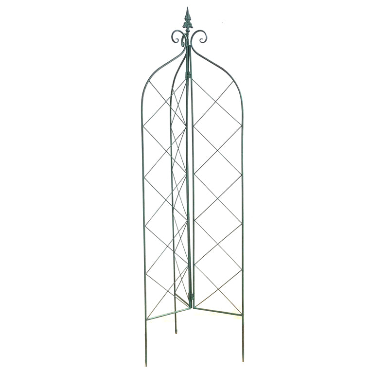 Garden Trellis Climbing Plants, Outdoor Indoor Potted Plant Support Round Obelisk Garden Trellis for Climbing Vine