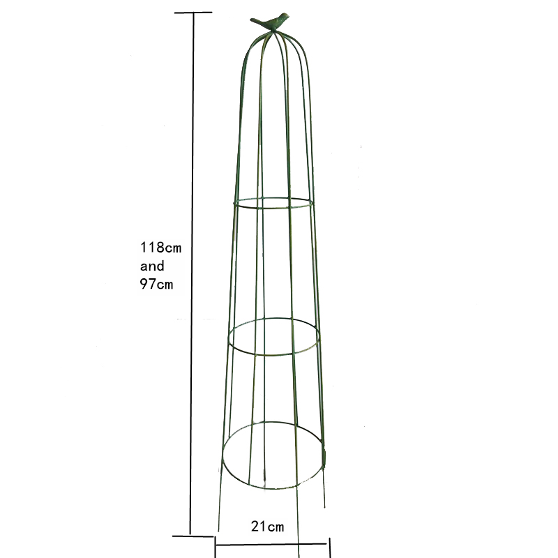 Garden Trellis Climbing Plants, Outdoor Indoor Potted Plant Support Round Obelisk Garden Trellis for Climbing Vine