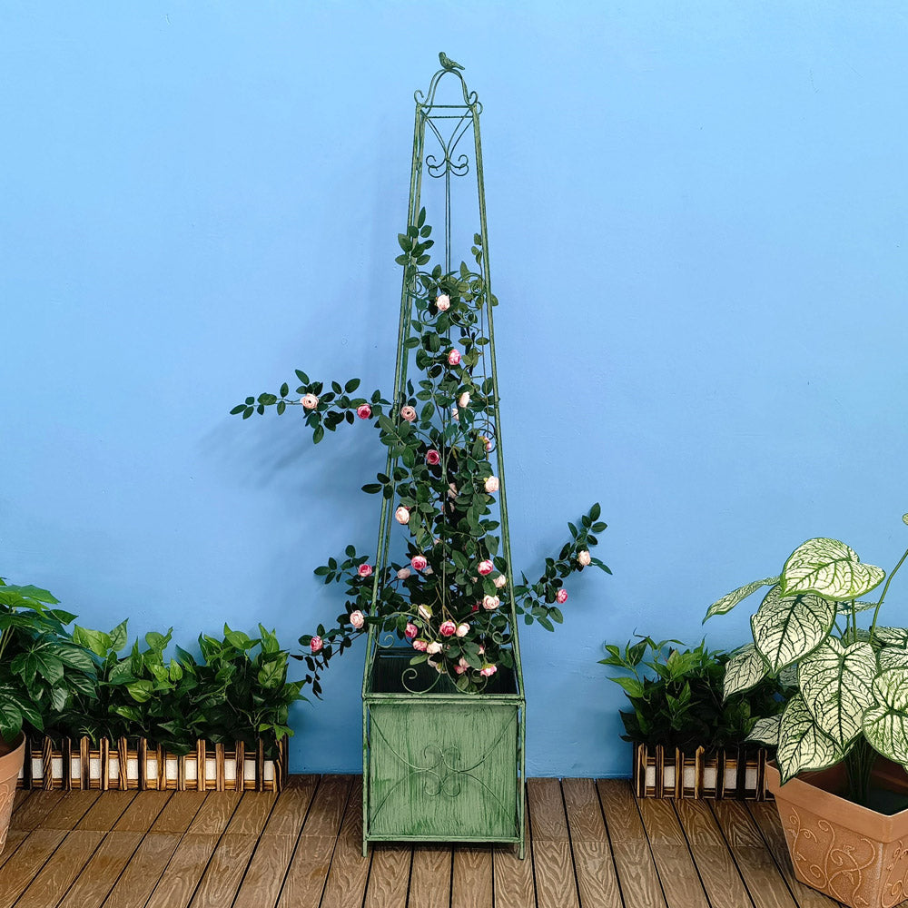 Decorative Metal Garden trellis Obelisk trellis Plant Tower Climbing Plant Support