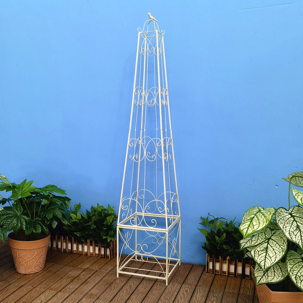 Decorative Metal Garden trellis Obelisk trellis Plant Tower Climbing Plant Support