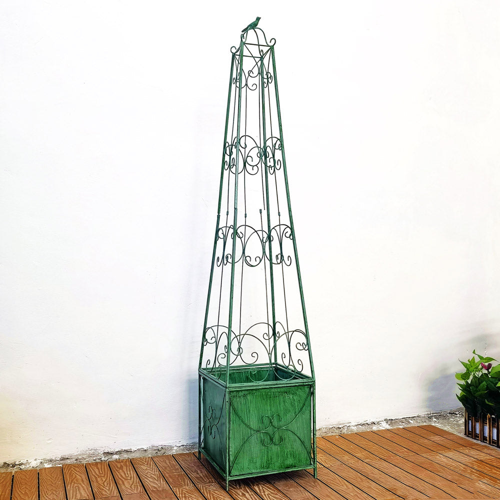 Decorative Metal Garden trellis Obelisk trellis Plant Tower Climbing Plant Support