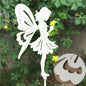 Iron Rustic Handcrafted Gold Metal Flower Garden Stake Yard Art Garden Decor Lawn Ornaments fairy garden accessories