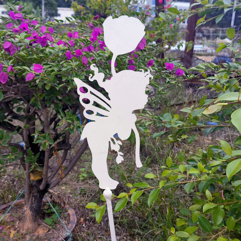 Metal Fairy Silhouette Garden Stakes Yard Decor Art Lawn for Outdoor Home Decor fairy Garden Decorations