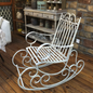 Garden & Patio Furniture Decoration Wrought Iron Outdoor Rocking Chair Metal Rocking Chair