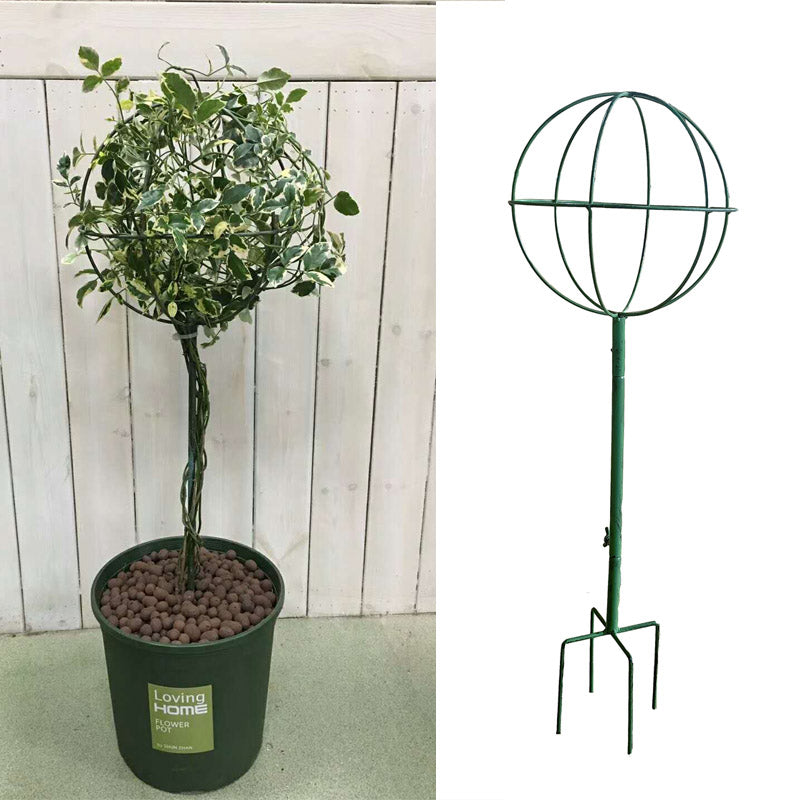 Iron Garden Trellis Metal Plant Support Stake Flower Climbing Sticks Heart Round Shaped Garden Trellis For Climbing Plants Metal